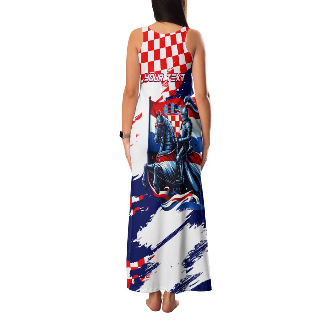 Personalized Croatian Knights Tank Maxi Dress Hrvatska Coat Of Arms - Wonder Print Shop
