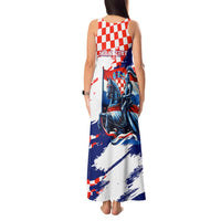 Personalized Croatian Knights Tank Maxi Dress Hrvatska Coat Of Arms - Wonder Print Shop