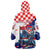 Personalized Croatian Knights Wearable Blanket Hoodie Hrvatska Coat Of Arms - Wonder Print Shop