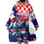 Personalized Croatian Knights Wearable Blanket Hoodie Hrvatska Coat Of Arms - Wonder Print Shop