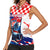 Personalized Croatian Knights Women Sleeveless Polo Shirt Hrvatska Coat Of Arms - Wonder Print Shop
