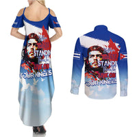 Cuba Che Guevara Couples Matching Summer Maxi Dress and Long Sleeve Button Shirt Cuban Revolution - Wonder Print Shop