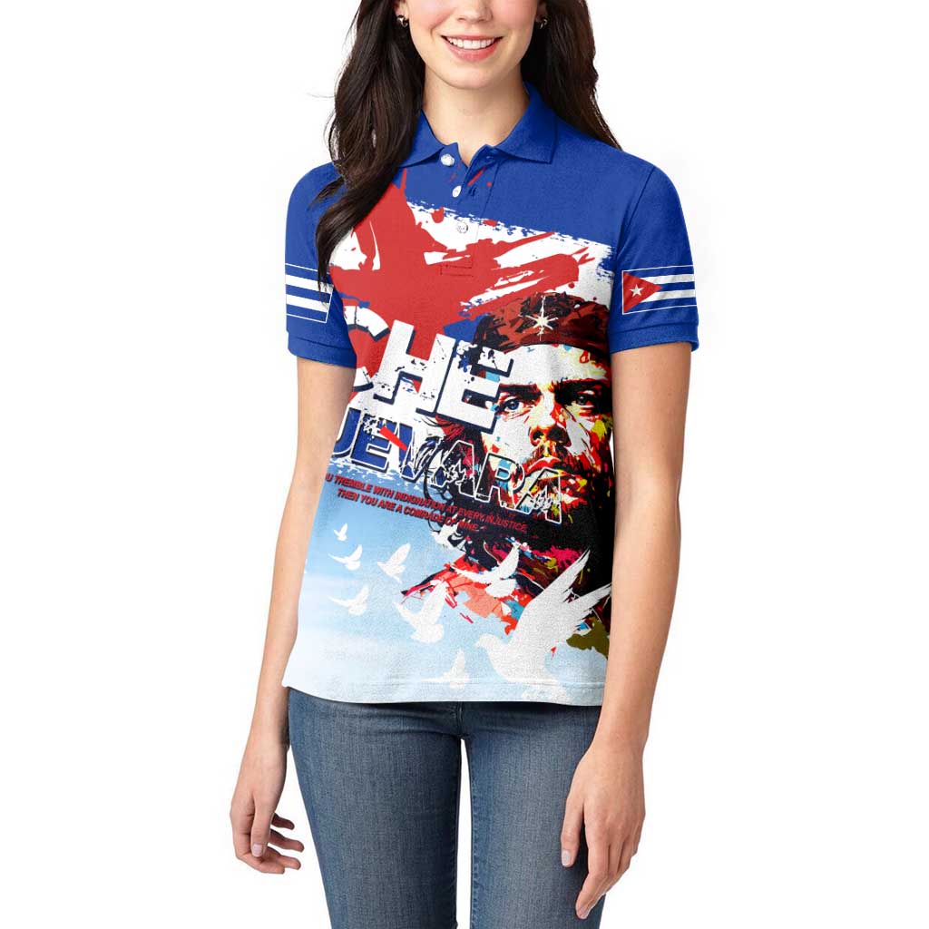 Cuba Che Guevara Women Polo Shirt Cuban Revolution - Wonder Print Shop