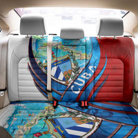 Coat Of Arms Cuba Back Car Seat Cover Caribbean Cuban Map - Wonder Print Shop