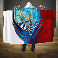Coat Of Arms Cuba Hooded Blanket Caribbean Cuban Map