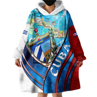 Coat Of Arms Cuba Wearable Blanket Hoodie Caribbean Cuban Map - Wonder Print Shop