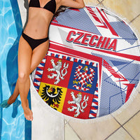 Coat Of Arms Czechia Beach Blanket Czech Republic Sporty Geometric - Wonder Print Shop
