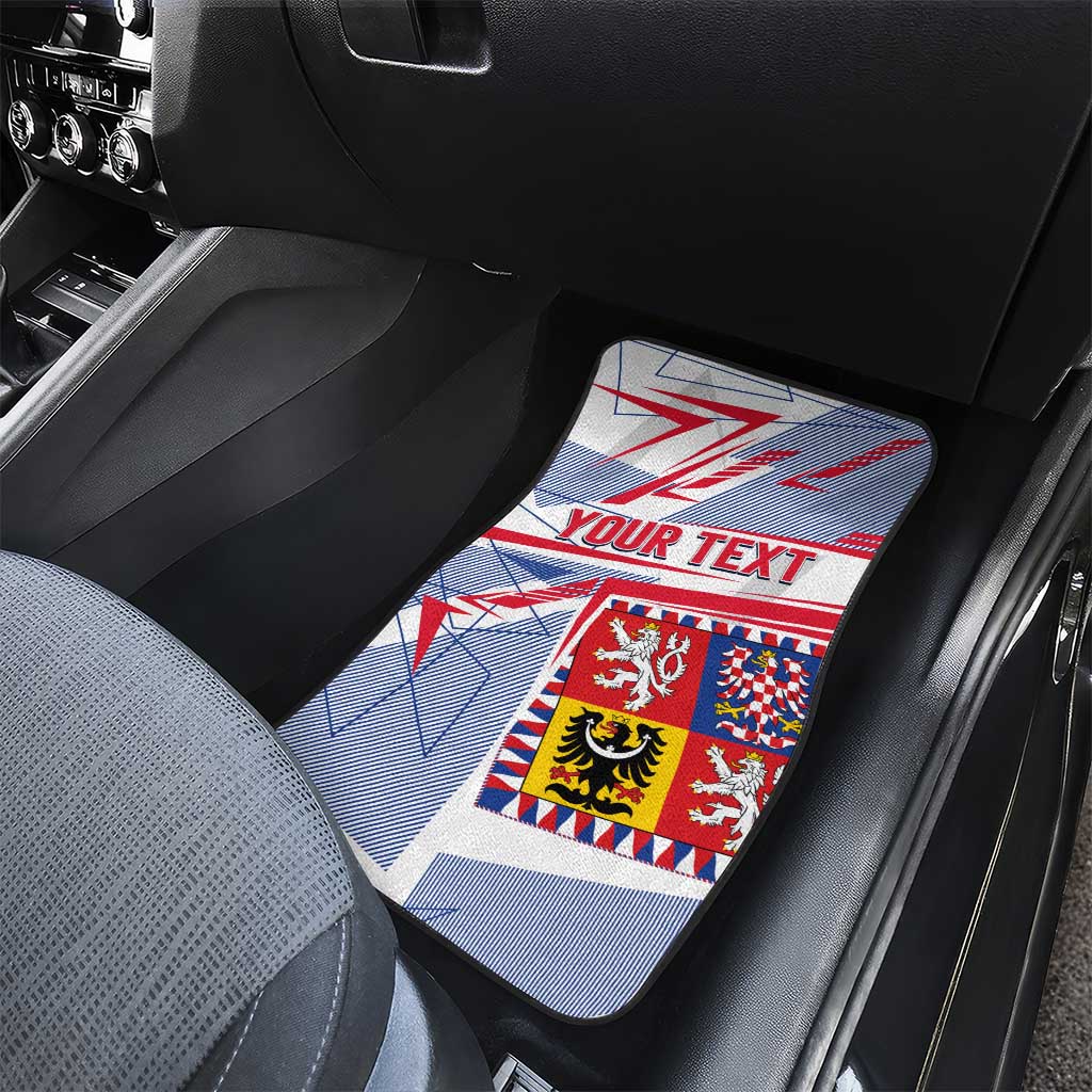 Coat Of Arms Czechia Car Mats Czech Republic Sporty Geometric - Wonder Print Shop