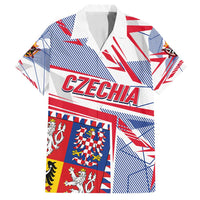 Coat Of Arms Czechia Family Matching Long Sleeve Bodycon Dress and Hawaiian Shirt Czech Republic Sporty Geometric - Wonder Print Shop