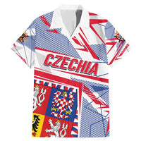 Coat Of Arms Czechia Family Matching Mermaid Dress and Hawaiian Shirt Czech Republic Sporty Geometric - Wonder Print Shop