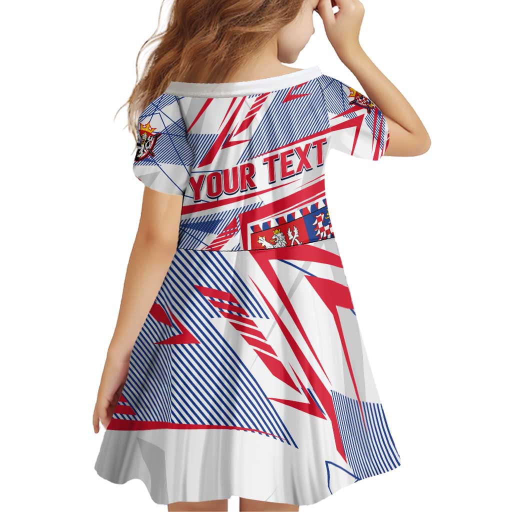 Coat Of Arms Czechia Family Matching Puletasi and Hawaiian Shirt Czech Republic Sporty Geometric - Wonder Print Shop