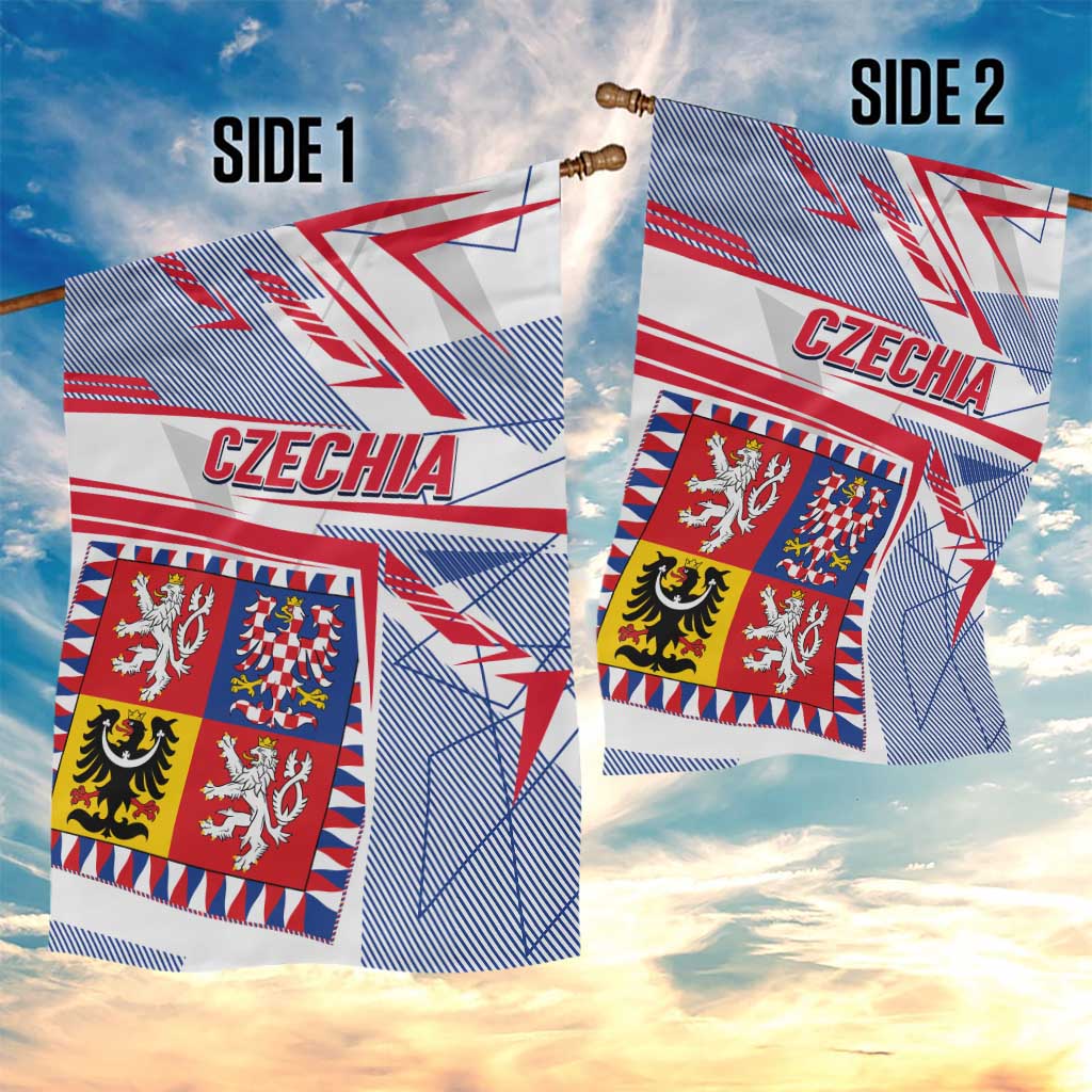Coat Of Arms Czechia Garden Flag Czech Republic Sporty Geometric - Wonder Print Shop