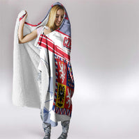 Coat Of Arms Czechia Hooded Blanket Czech Republic Sporty Geometric