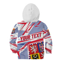 Coat Of Arms Czechia Kid Hoodie Czech Republic Sporty Geometric - Wonder Print Shop