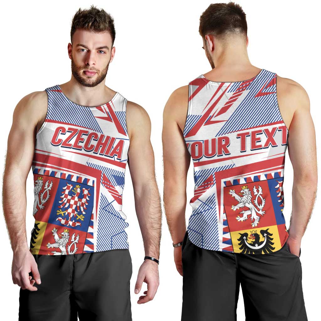 Coat Of Arms Czechia Men Tank Top Czech Republic Sporty Geometric - Wonder Print Shop