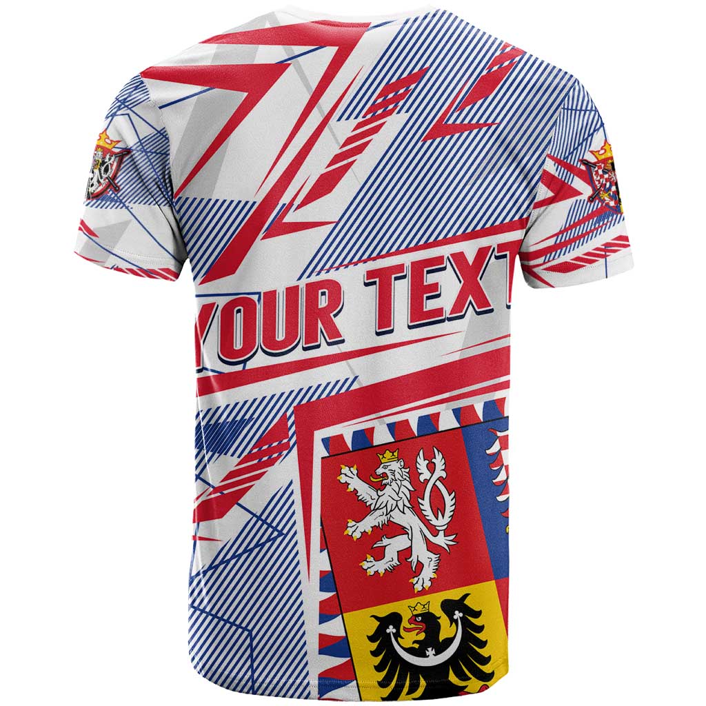 Coat Of Arms Czechia T Shirt Czech Republic Sporty Geometric - Wonder Print Shop