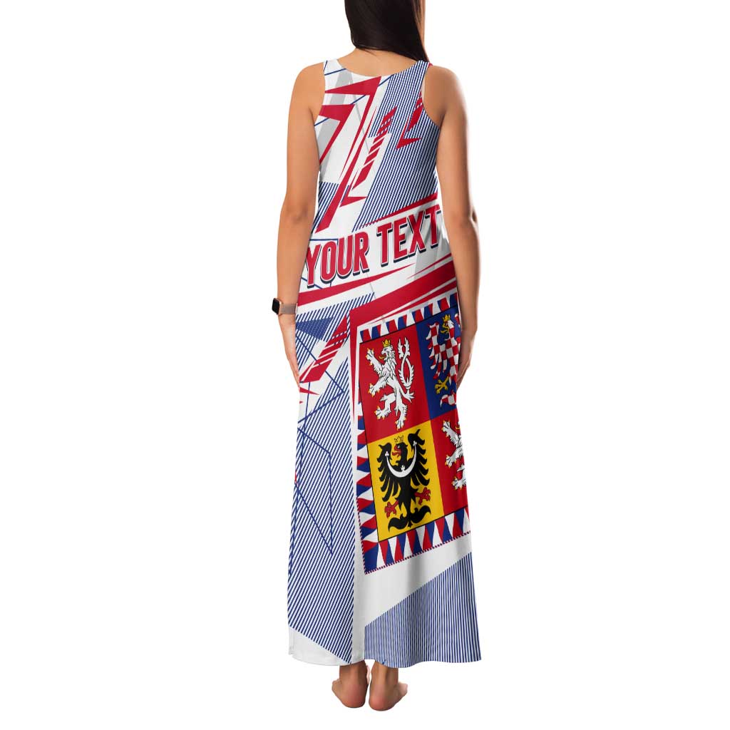 Coat Of Arms Czechia Tank Maxi Dress Czech Republic Sporty Geometric - Wonder Print Shop