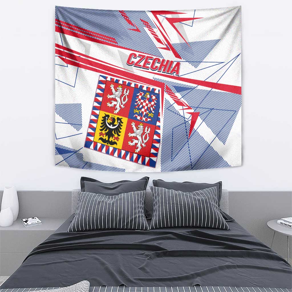 Coat Of Arms Czechia Tapestry Czech Republic Sporty Geometric - Wonder Print Shop