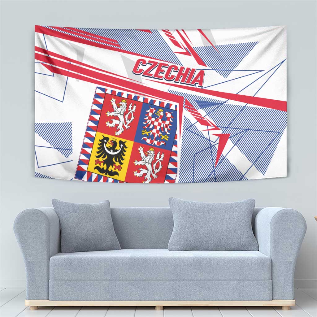 Coat Of Arms Czechia Tapestry Czech Republic Sporty Geometric - Wonder Print Shop