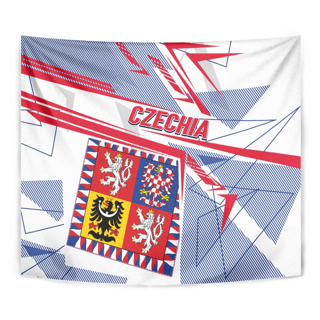 Coat Of Arms Czechia Tapestry Czech Republic Sporty Geometric - Wonder Print Shop