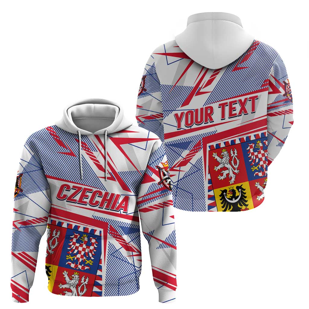 Coat Of Arms Czechia Zip Hoodie Czech Republic Sporty Geometric - Wonder Print Shop