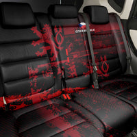 Czech Republic Lion Back Car Seat Cover Czechia Black Red - Wonder Print Shop
