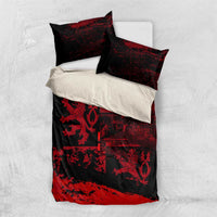 Czech Republic Lion Bedding Set Czechia Black Red - Wonder Print Shop