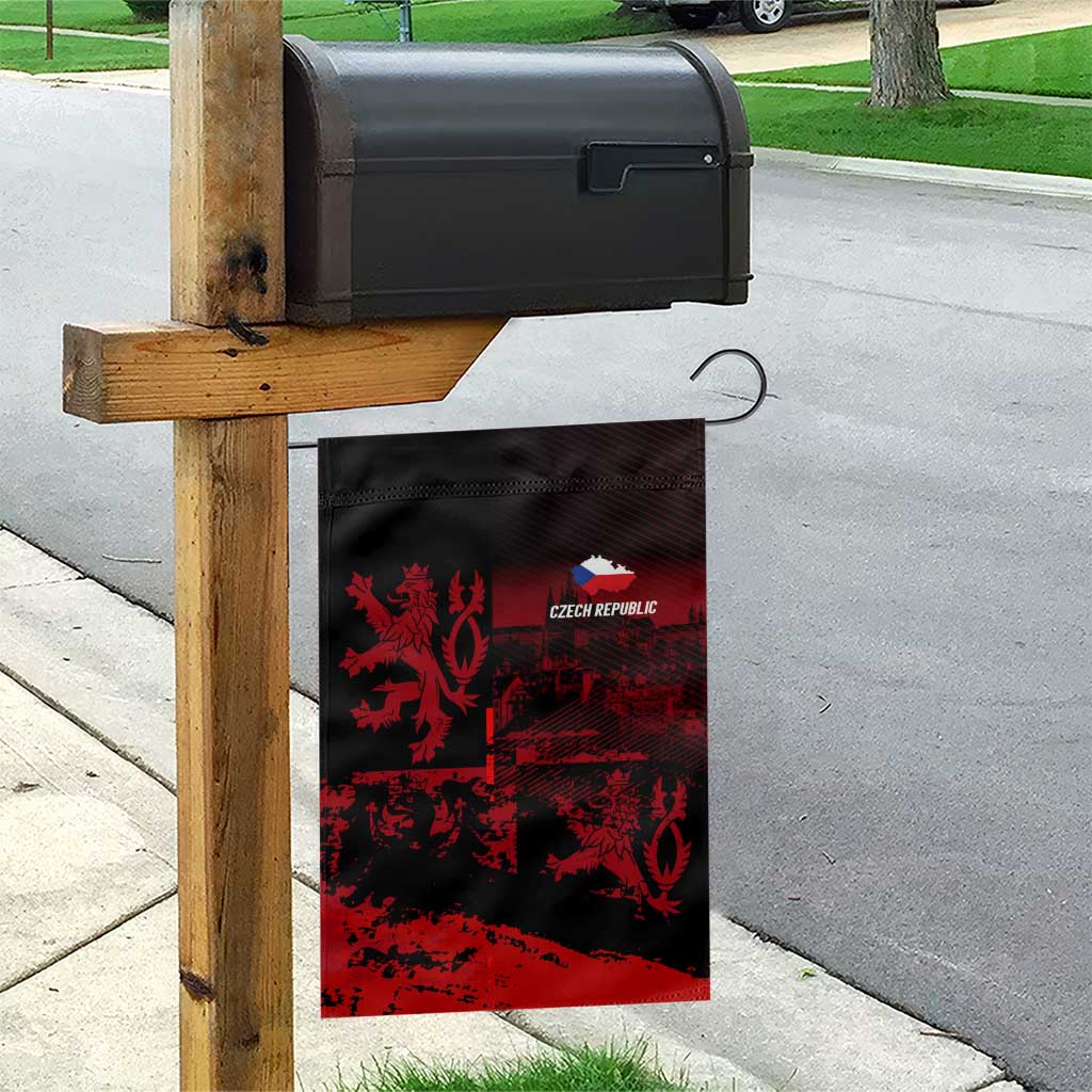 Czech Republic Lion Garden Flag Czechia Black Red - Wonder Print Shop