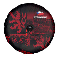 Czech Republic Lion Spare Tire Cover Czechia Black Red - Wonder Print Shop