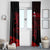 Czech Republic Lion Window Curtain Czechia Black Red - Wonder Print Shop