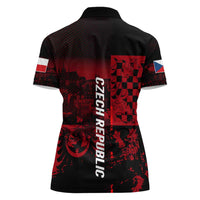 Czech Republic Lion Women Polo Shirt Czechia Black Red - Wonder Print Shop