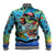 Personalized Kiss My Bass Fishing Baseball Jacket Fish Me Luck - Wonder Print Shop