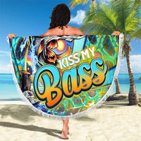 Kiss My Bass Fishing Beach Blanket Fish Me Luck - Wonder Print Shop