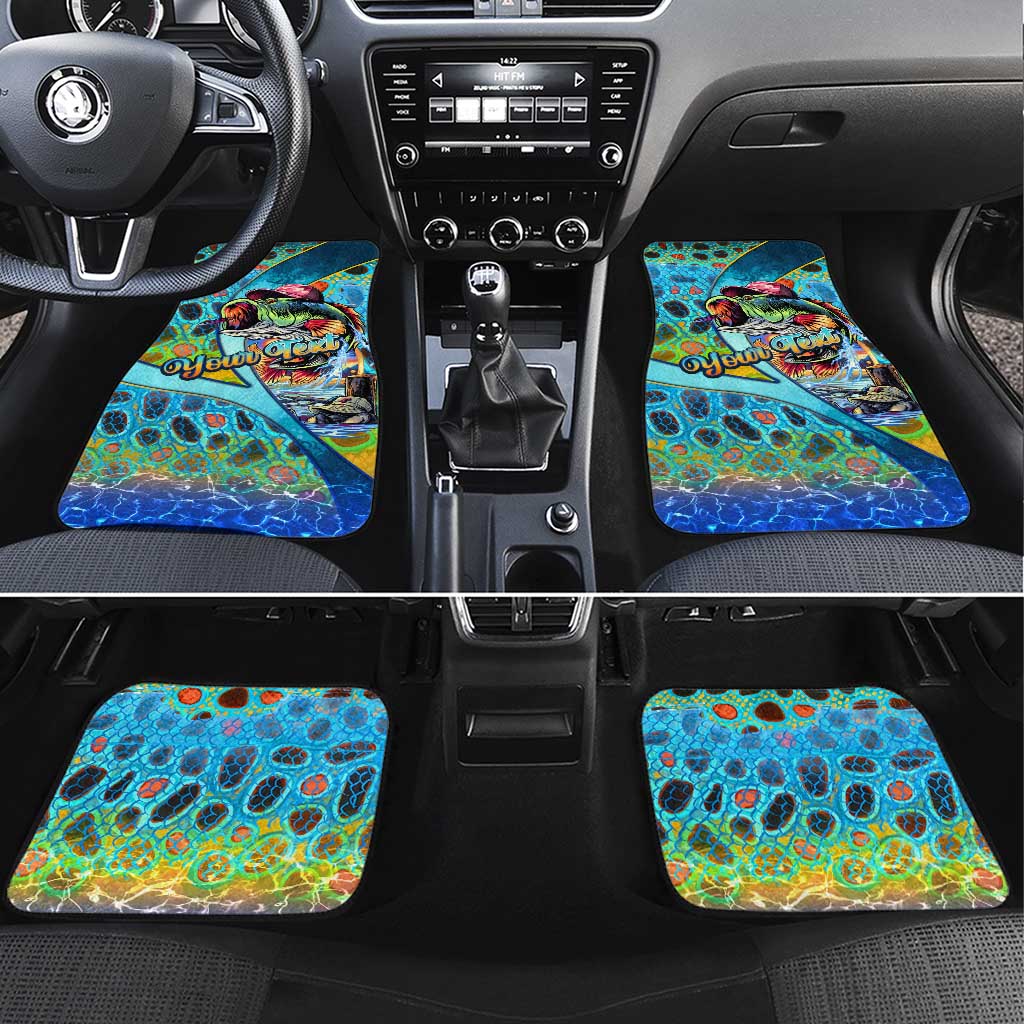 Kiss My Bass Fishing Car Mats Fish Me Luck - Wonder Print Shop