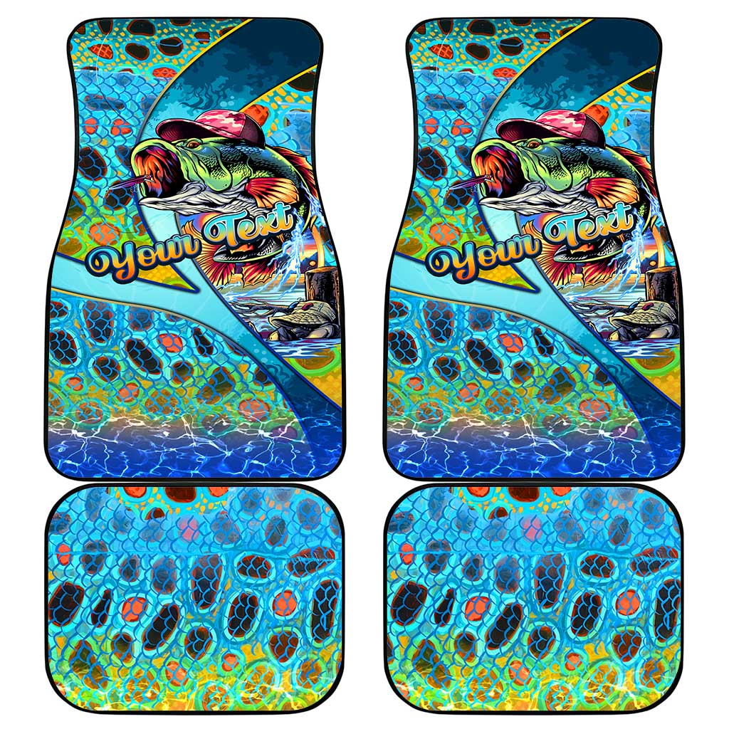 Kiss My Bass Fishing Car Mats Fish Me Luck - Wonder Print Shop