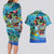 Personalized Kiss My Bass Fishing Couples Matching Long Sleeve Bodycon Dress and Hawaiian Shirt Fish Me Luck - Wonder Print Shop