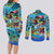 Personalized Kiss My Bass Fishing Couples Matching Long Sleeve Bodycon Dress and Long Sleeve Button Shirt Fish Me Luck - Wonder Print Shop