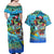 Personalized Kiss My Bass Fishing Couples Matching Off Shoulder Maxi Dress and Hawaiian Shirt Fish Me Luck - Wonder Print Shop