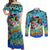 Personalized Kiss My Bass Fishing Couples Matching Off Shoulder Maxi Dress and Long Sleeve Button Shirt Fish Me Luck - Wonder Print Shop