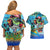 Personalized Kiss My Bass Fishing Couples Matching Off Shoulder Short Dress and Hawaiian Shirt Fish Me Luck - Wonder Print Shop
