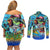 Personalized Kiss My Bass Fishing Couples Matching Off Shoulder Short Dress and Long Sleeve Button Shirt Fish Me Luck - Wonder Print Shop