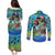 Personalized Kiss My Bass Fishing Couples Matching Puletasi and Long Sleeve Button Shirt Fish Me Luck - Wonder Print Shop