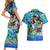 Personalized Kiss My Bass Fishing Couples Matching Short Sleeve Bodycon Dress and Hawaiian Shirt Fish Me Luck - Wonder Print Shop
