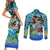 Personalized Kiss My Bass Fishing Couples Matching Short Sleeve Bodycon Dress and Long Sleeve Button Shirt Fish Me Luck - Wonder Print Shop