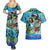 Personalized Kiss My Bass Fishing Couples Matching Summer Maxi Dress and Hawaiian Shirt Fish Me Luck - Wonder Print Shop
