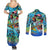 Personalized Kiss My Bass Fishing Couples Matching Summer Maxi Dress and Long Sleeve Button Shirt Fish Me Luck - Wonder Print Shop