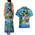 Personalized Kiss My Bass Fishing Couples Matching Tank Maxi Dress and Hawaiian Shirt Fish Me Luck - Wonder Print Shop