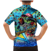 Personalized Kiss My Bass Fishing Family Matching Mermaid Dress and Hawaiian Shirt Fish Me Luck - Wonder Print Shop