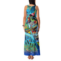 Personalized Kiss My Bass Fishing Family Matching Tank Maxi Dress and Hawaiian Shirt Fish Me Luck - Wonder Print Shop