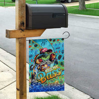 Kiss My Bass Fishing Garden Flag Fish Me Luck - Wonder Print Shop